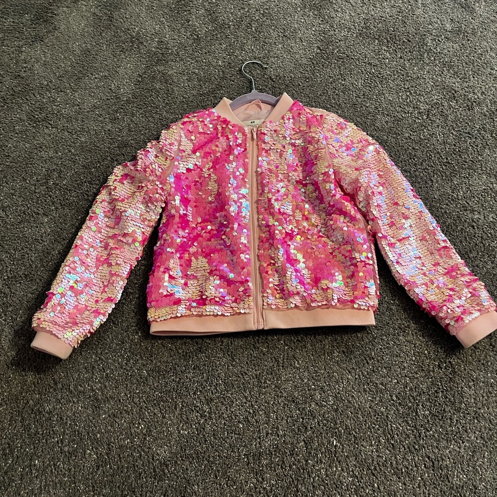 H&M Light Pink Sequin Jacket